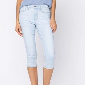 Judy Blue Skinny Fit Capri Jeans 31 Light Blue Crop Jeans